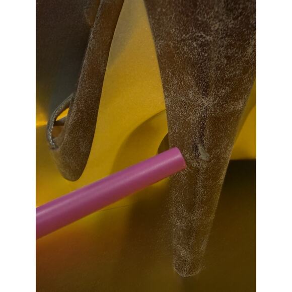 NWOT Michael Antonio Brown/Gold/Bronze Leather Platform Strappy Heels, SIZE 8 - Picture 9 of 17